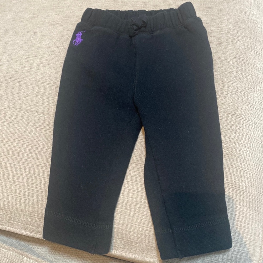 Ralph Lauren black sweat pants size 9 months